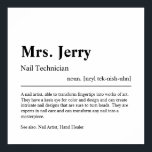 Speciaal cadeautje voor technici van Nail Poster<br><div class="desc">Elegant,  creatief,  Nail-technicus Gift in minimalistische stijl zwart-wit. Bekijk onze winkel - collectie voor anderen. Geef ons gratis een bericht als je hulp nodig hebt om dit aan te passen of om het even welke specifieke aanpassingsbehoeften aan te passen.</div>