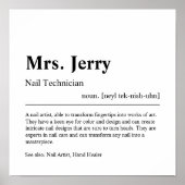 Speciaal cadeautje voor technici van Nail Poster (Voorkant)