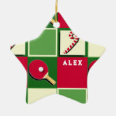 Speciaal cadeautje voor Tennis-feestdag Keramisch Ornament (Voorkant)