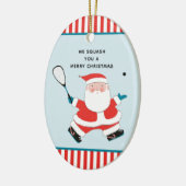 Speciaal cadeautje voor Vakantie voor Squash Playe Keramisch Ornament (Links)