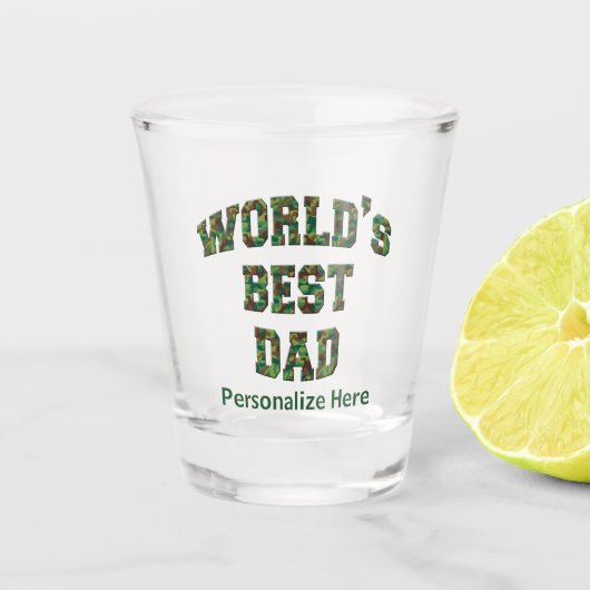 Speciaal Camo World's beste pap-bril Shot Glas (Voorkant)