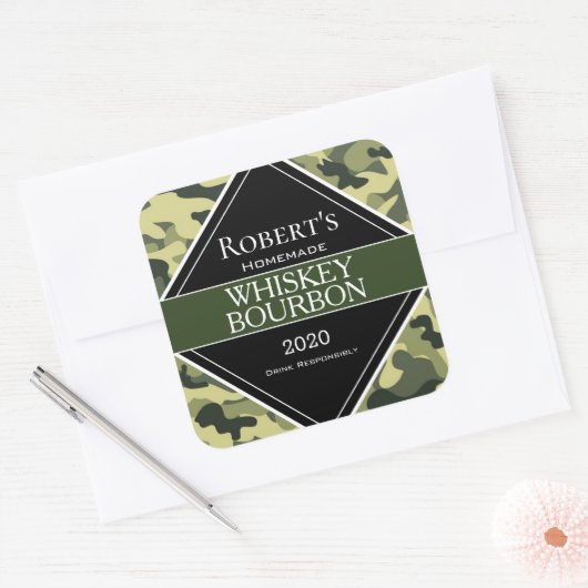 Speciaal Camouflage Moonshine/Whiskey Label (Envelop)