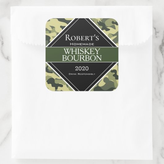Speciaal Camouflage Moonshine/Whiskey Label (Tas)