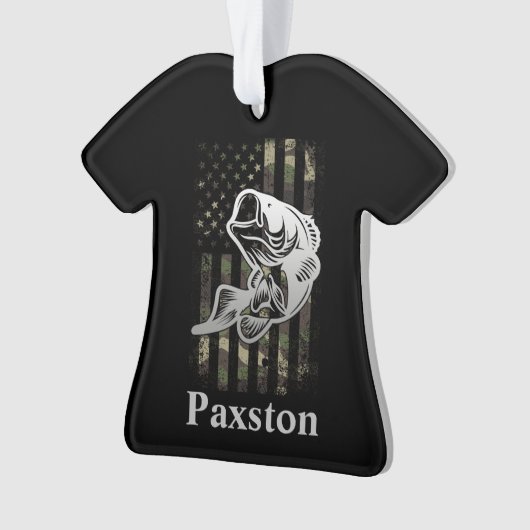 Speciaal Camouflage Verenigde Staten-vlagbal Vist Ornament (voorkant)