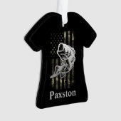 Speciaal Camouflage Verenigde Staten-vlagbal Vist Ornament (voorkant)