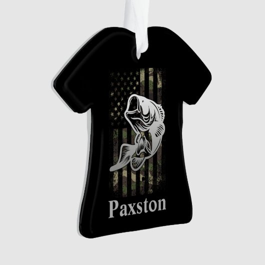 Speciaal Camouflage Verenigde Staten-vlagbal Vist Ornament (voorkant)