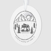 Speciaal Camper Van Buitengrenzen Trip Year Review Ornament (voorkant)