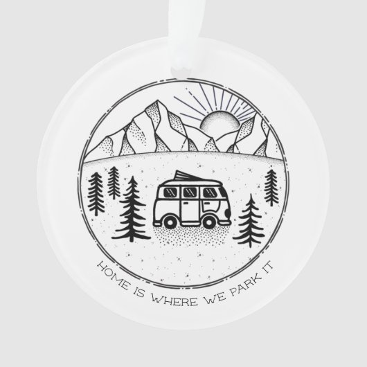 Speciaal Camper Van Buitengrenzen Trip Year Review Ornament (voorkant)