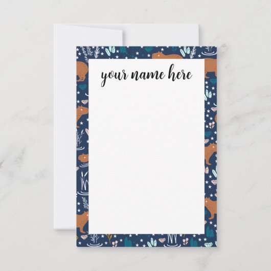 Speciaal Capybara Notecards Bedankkaart (Achterkant)
