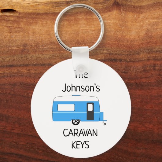 Speciaal Caravan Keys, naam Sleutelhanger (Voorkant)