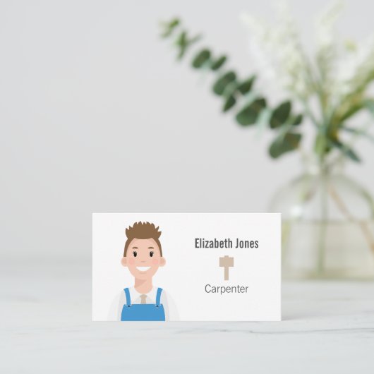 Speciaal Carpenter Avatar-Visitekaartje Visitekaartje (Staand voorkant)