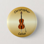 Speciaal Cello-ontwerp Ronde Button 5,7 Cm (Voorkant)