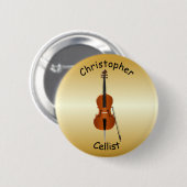 Speciaal Cello-ontwerp Ronde Button 5,7 Cm (Voorkant /achterkant)