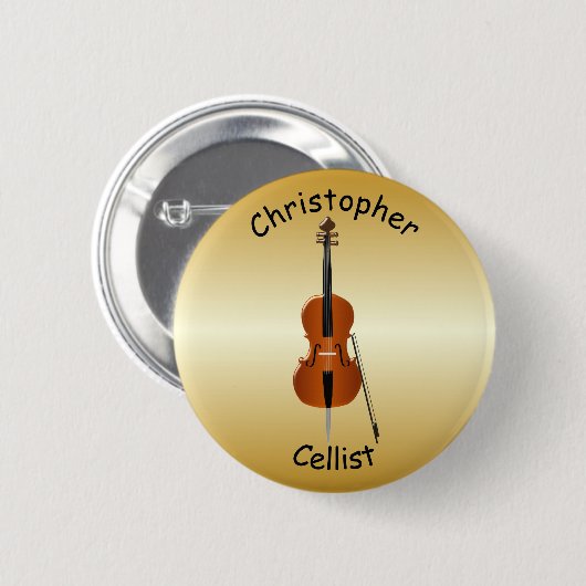 Speciaal Cello-ontwerp Ronde Button 5,7 Cm (Voorkant /achterkant)