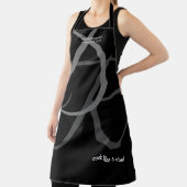 speciaal chef-monogram zwart schort (Insitu)