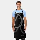 speciaal chef-monogram zwart schort (Gedragen)