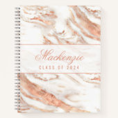 Speciaal Chic Copper Marble Roos Gold Metallic Notitieboek (Voorkant)