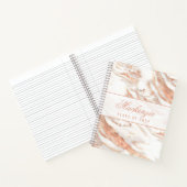 Speciaal Chic Copper Marble Roos Gold Metallic Notitieboek (Binnen)