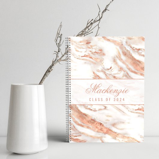 Speciaal Chic Copper Marble Roos Gold Metallic Notitieboek