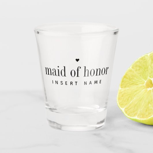 Speciaal Chic Modern Maid of Honor Shot Glass Glas (Voorkant)