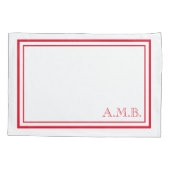 Speciaal Classic Red Monogram standaard Kussensloop (Achterkant)