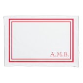 Speciaal Classic Red Monogram standaard Kussensloop (Voorkant)