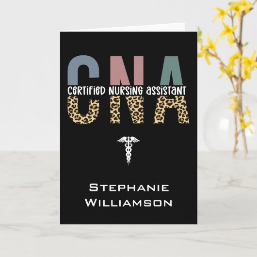 Speciaal CNA-gecertificeerd verpleegassistent Kaart (Gele Bloem)