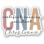 Speciaal CNA Retro Certified Nursing Assistant Sticker (Voorkant)