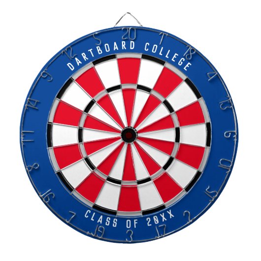 Speciaal college van 20XX | Blauw/rood Dartbord (Voorkant)