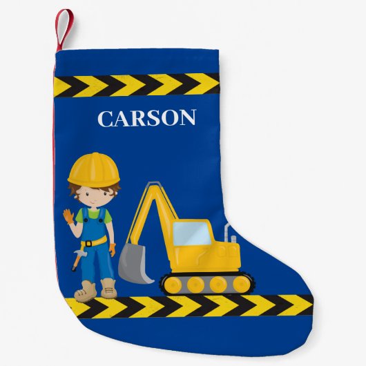 Speciaal constructievoertuig Boy Blue Kinder Kleine Kerstsok (Voorkant)