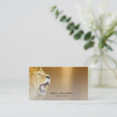 Speciaal consultatief leon Gold Metallic Steel Visitekaartje (Staand voorkant)