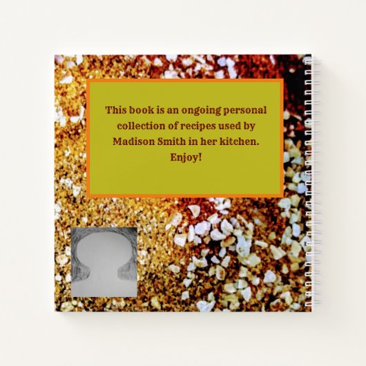 Speciaal Cookbook Notitieboek (Achterkant)