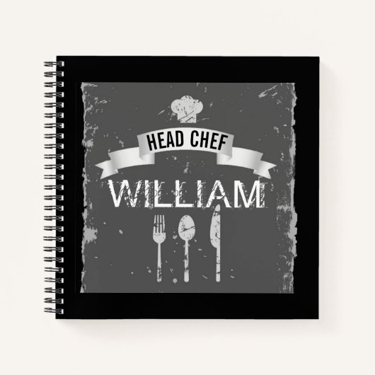 Speciaal 'coole' koele cheferecept voor mannen notitieboek (Voorkant)