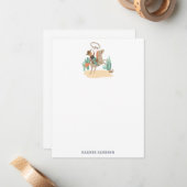 Speciaal Cowboy Theme Note Kaart Notitiekaartje (Voorkant / Achterkant in situ)