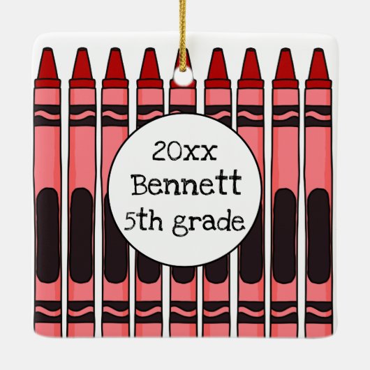 Speciaal Crayon Keramisch Ornament (Achterkant)