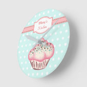 Speciaal Cupcake Kitchen Art Gift Ronde Klok (Hoek)