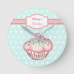 Speciaal Cupcake Kitchen Art Gift Ronde Klok