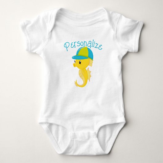 Speciaal Cute Baby Seahorse Baby shower Gift Romper (Voorkant)