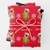 Speciaal Cute Beer Happy kerstwrapping P Inpakpapier Vel (In situ)