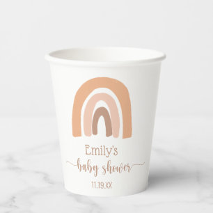Speciaal Cute Boho Rainbow-Baby shower Papieren Bekers