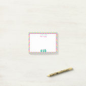 Speciaal Cute Cactus-leraar Chevron Post-it® Notes (Op bureau)