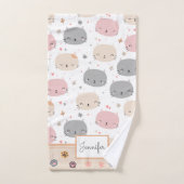 Speciaal Cute Cat Seamless Pattern Kinder Bad Handdoek (Handdoek)