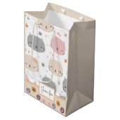 Speciaal Cute Cat Seamless Pattern Kinder Medium Cadeauzakje (Voorkant Gekanteld)