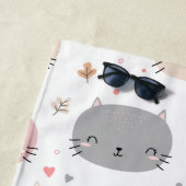 Speciaal Cute Cat Seamless Pattern Kinder Strandlaken (In situ)