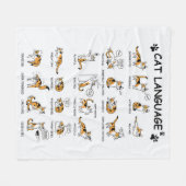 Speciaal Cute Cat-taalgeschenken Fleece Deken (Voorkant (Horizontaal))