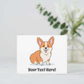Speciaal Cute Corgi Puppy Briefkaart (Staand voorkant)