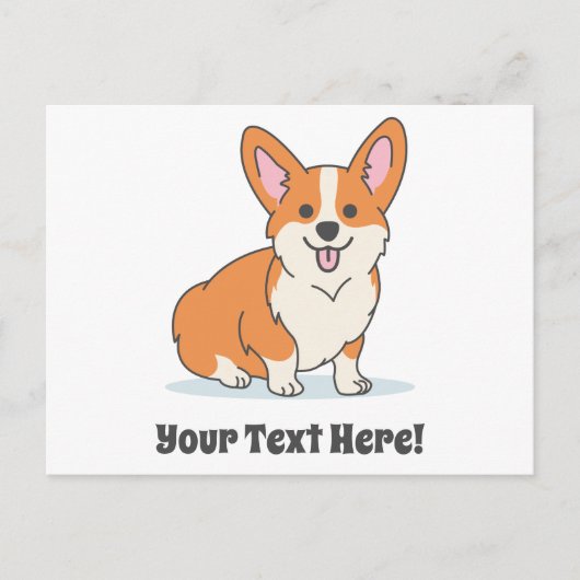 Speciaal Cute Corgi Puppy Briefkaart (Voorkant)