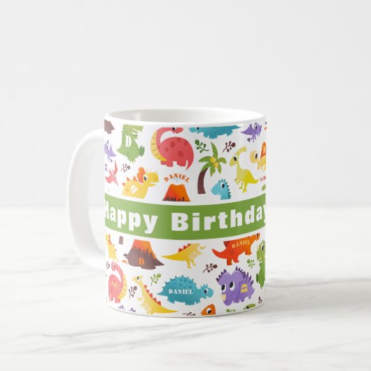 Speciaal Cute Dinosaur Koffiemok (Voorkant links)