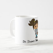 Speciaal Cute Doctor, Brunette Vrouw Koffiemok (Voorkant links)