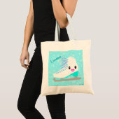 Speciaal Cute Ice Schaats Kawaii Blue Skating Tote Bag (Voorkant (product))